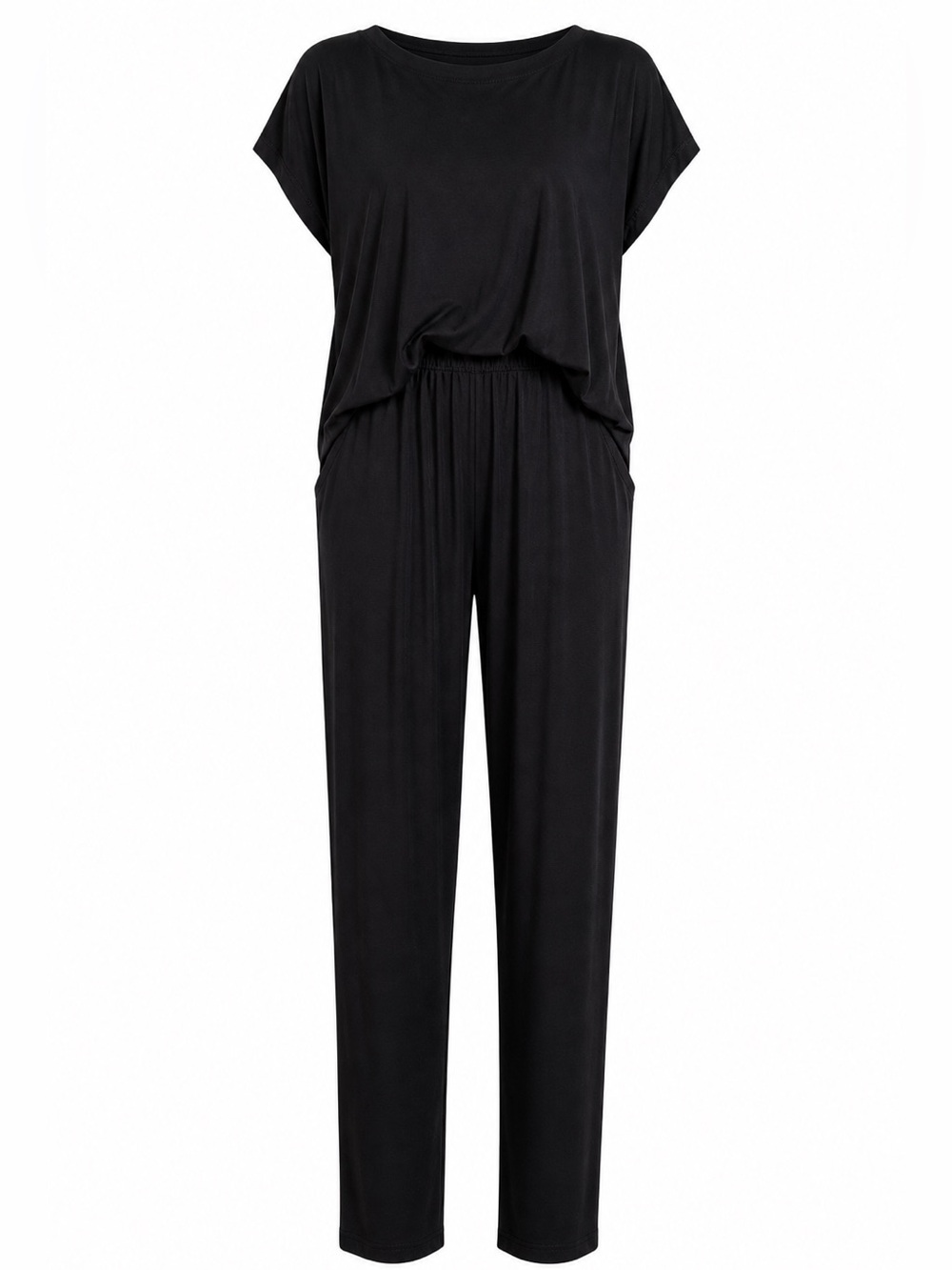Pure Essence Bamboo Overlay Jumpsuit Black Small Canada